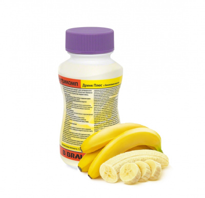 Нутрикомп Дринк Плюс банановый 200 мл. в пластиковой бутылке купить оптом в Барнауле