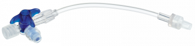 Кран 3-ходовой Дискофикс С с Сэйффлоу 360° синий линия 50 см купить оптом в Барнауле