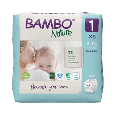 Эко-подгузники Bambo Nature 1 (2-4 кг), 22 шт купить оптом в Барнауле