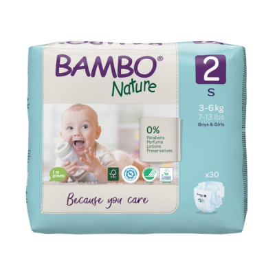 Эко-подгузники Bambo Nature 2 (3-6 кг), 30 шт купить оптом в Барнауле