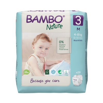 Эко-подгузники Bambo Nature 3 (4-8 кг), 28 шт купить оптом в Барнауле